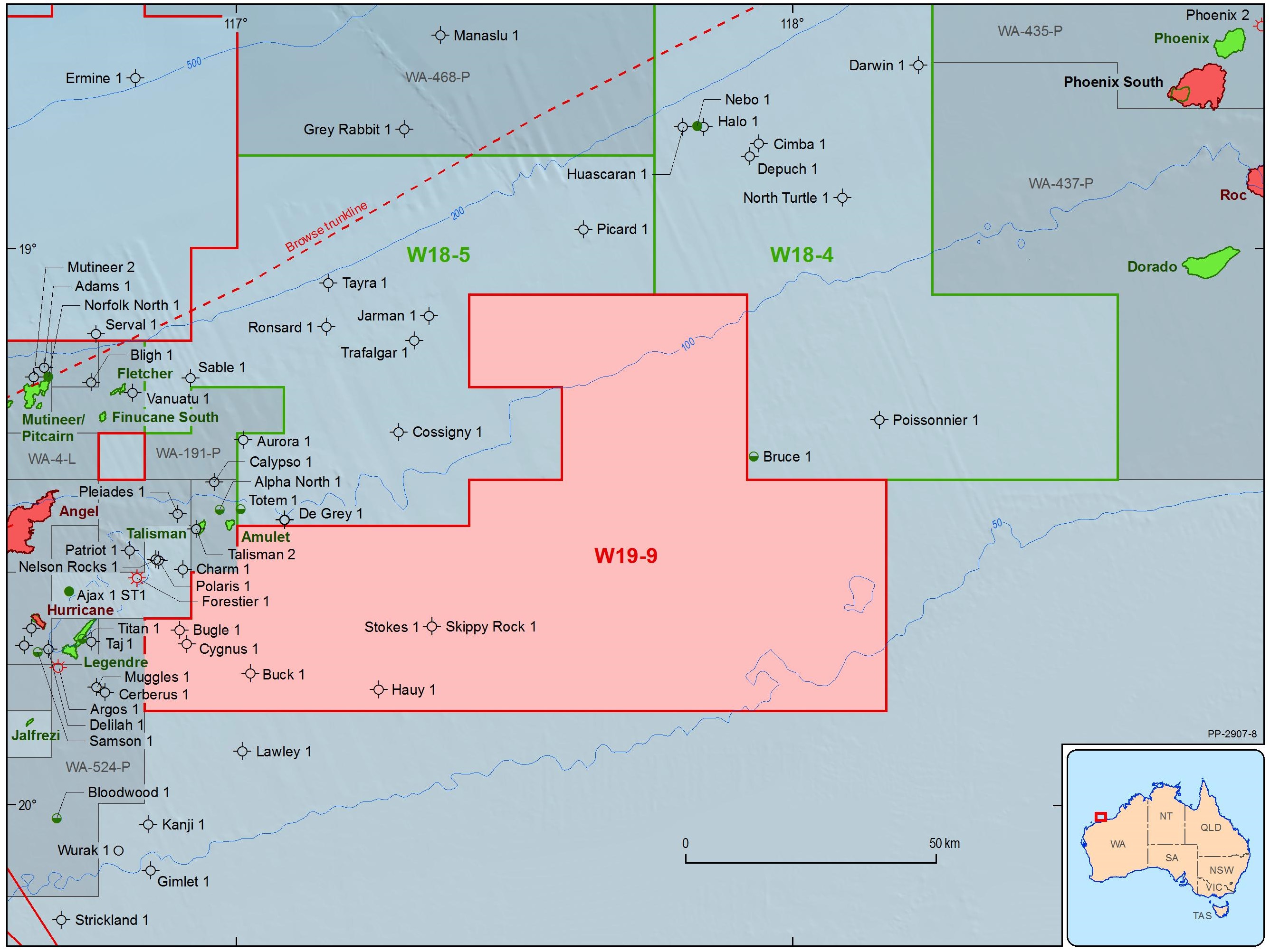 Northern Carnarvon Basin | 2019 offshore petroleum exploration acreage ...