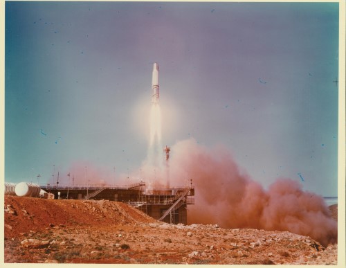 the first launch of the British Blue Streak rocket, which formed the Europa vehicle’s first stage.