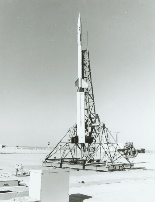 An Australian-developed Long Tom sounding rocket, operational from 1958-1966.