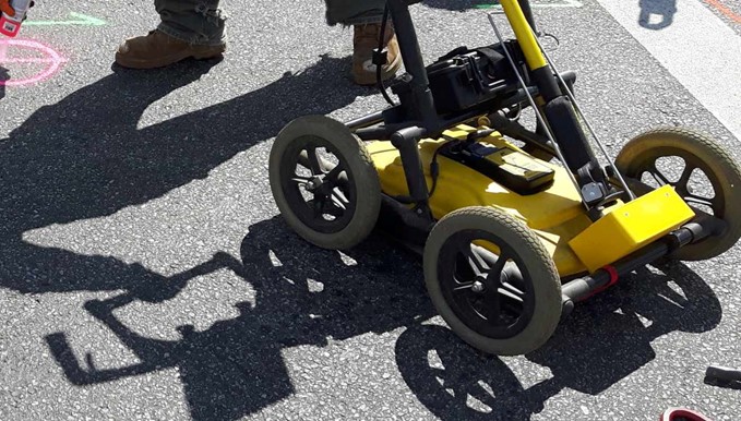 Equipment used on the field to locate underground services.