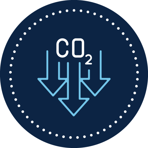 Icon representing emissions reduction