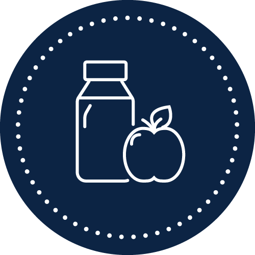 Icon representing food and beverages manufacturing