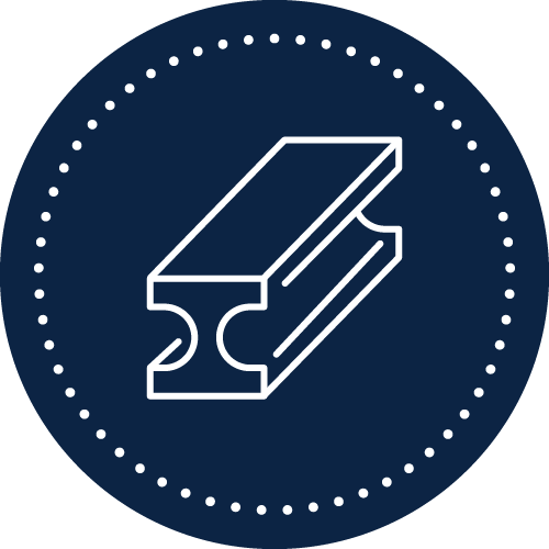 Icon representing iron and steel manufacturing