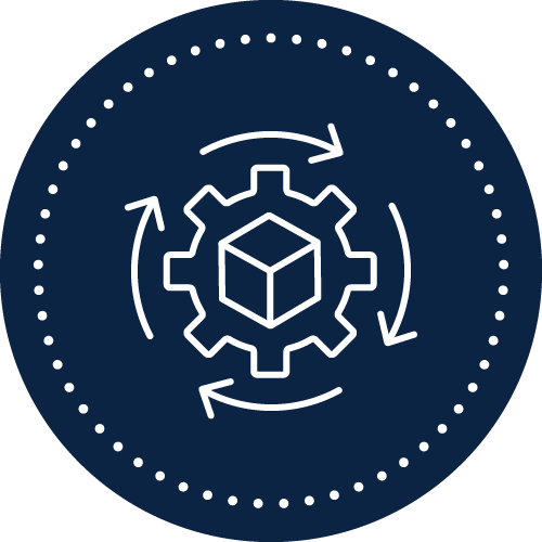 Icon representing manufacturing and additional industries