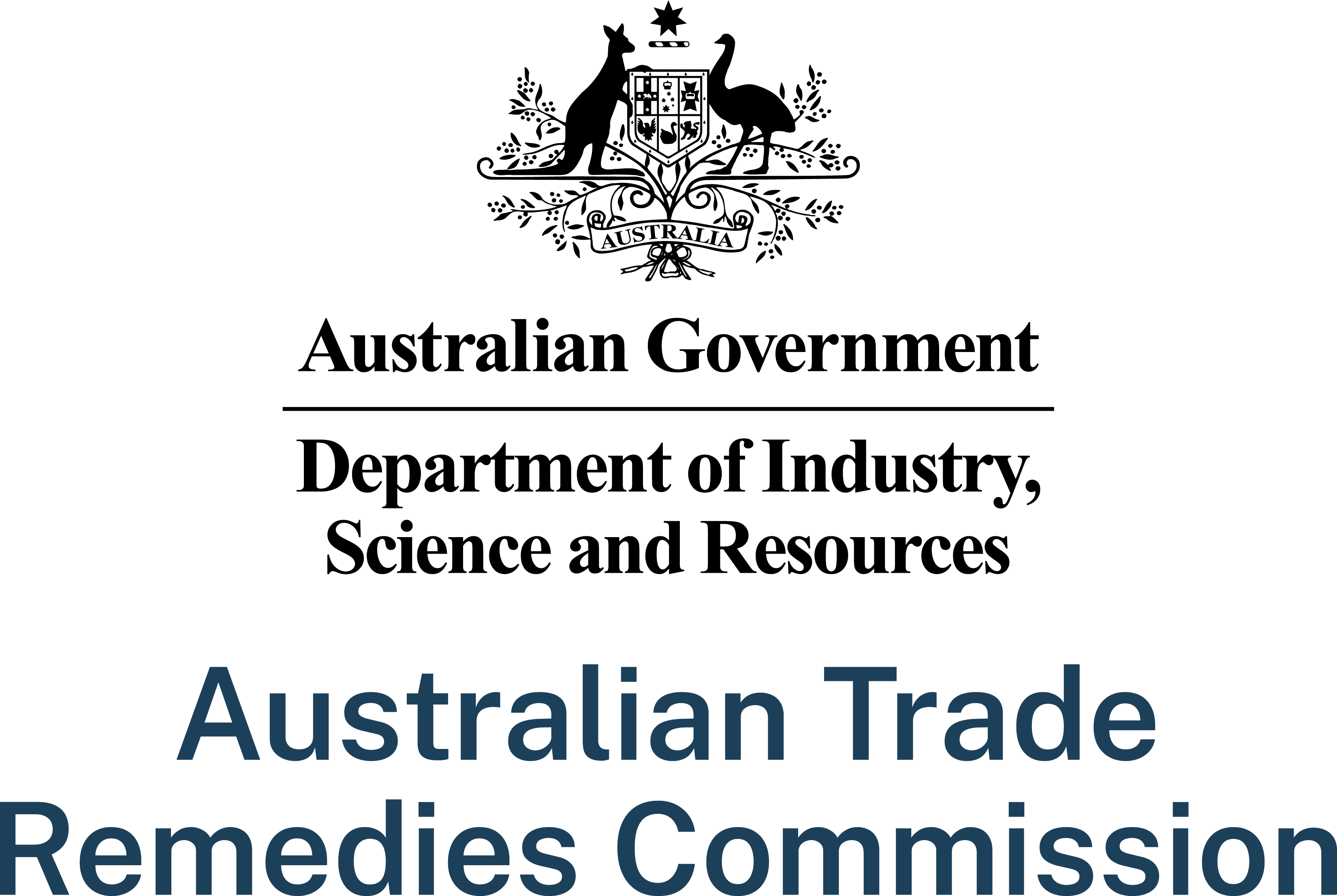 Australian Government | Department of Industry Science and Resources | Australian Trade Remedies Commission logo