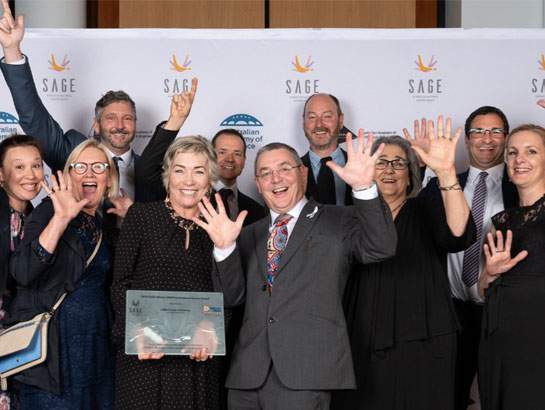 Photo at Edith Cowan University SAGE awards ceremony
