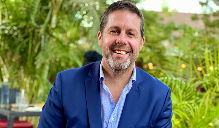 David Osborn looks ahead and smiles