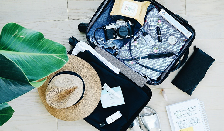 Photo of someone’s carry-on bag contents Photo of someone’s carry-on bag contents