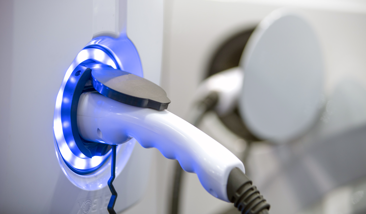 Photo of an electric vehicle charging