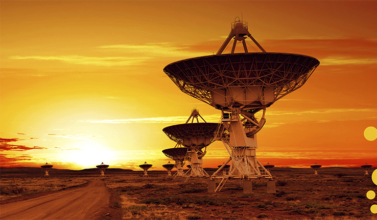 Photo of satellite dishes in sunset. Photo of satellite dishes in sunset.