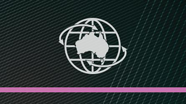 Decorative image showing an icon representing Australian with links around the globe.