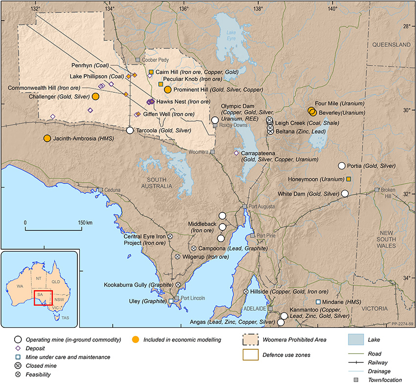 Woomera Prohibited Area Map Economic Assessment Of Mineral Resources Within The Woomera Prohibited Area  | Department Of Industry, Science, Energy And Resources