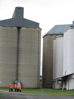 Project team onsite at an Australian grain silo