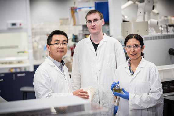 3 researchers in a lab