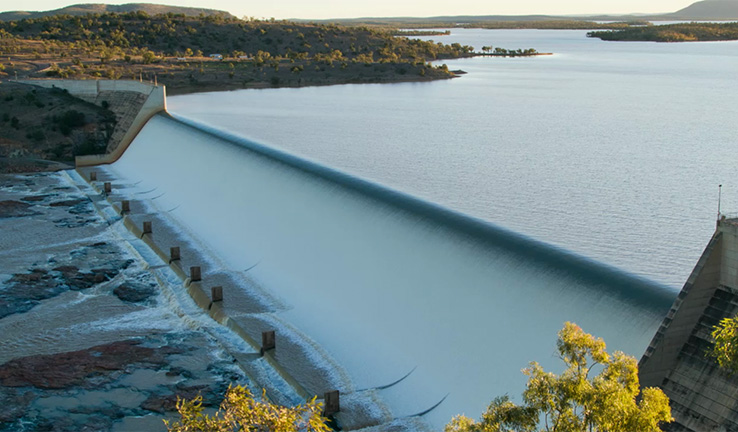 Photo of a water dam. Photo of a water dam.