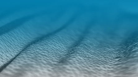 Decorative illustration of wavy blue lines