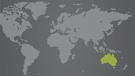 View of Australia in the context of the world View of Australia in the context of the world