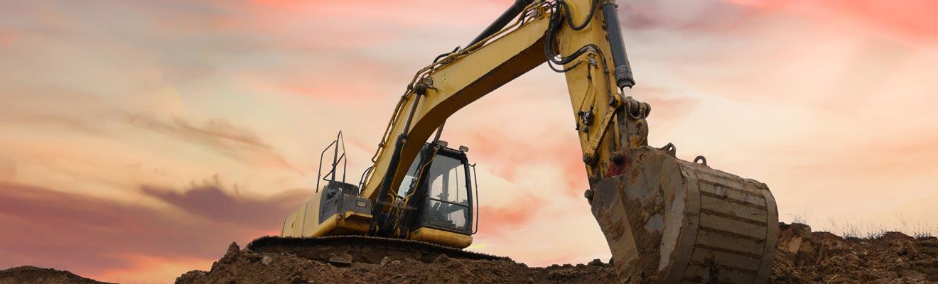 Photo of excavation machinery at a mine site