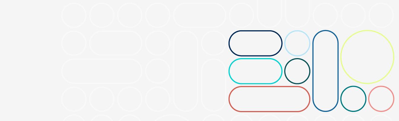 Different coloured shapes stacked next to and top of each other