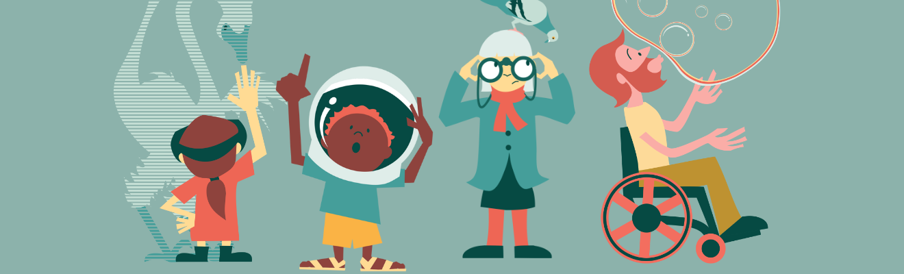 Illustrated characters
