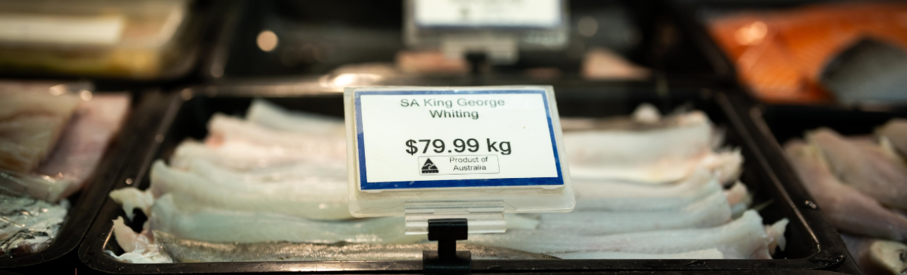 Australian fish for sale at fish market 