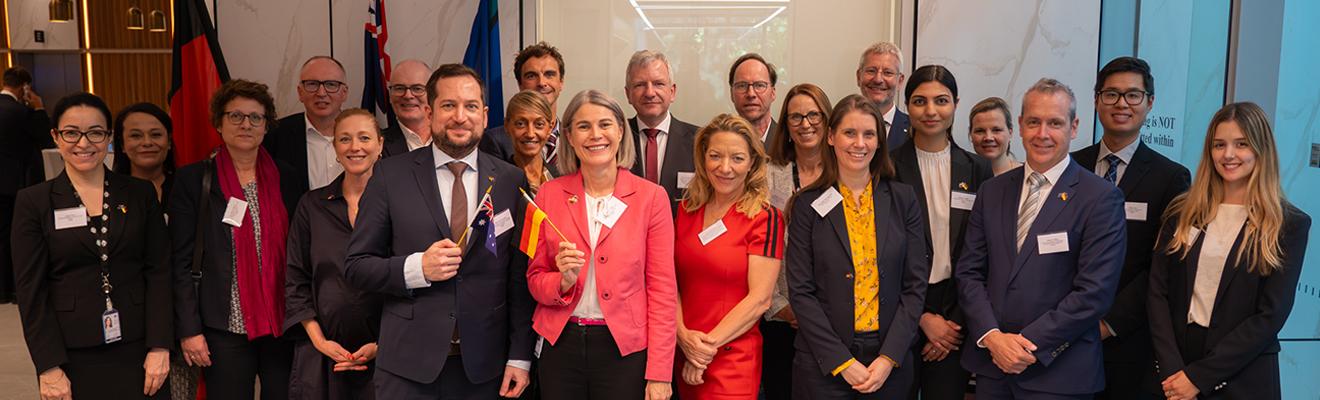 The Australian and German delegations of the joint science and technology meeting.
