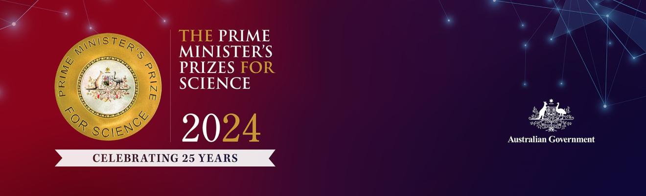 Banner promoting Prime Minister’s Prizes for Science 