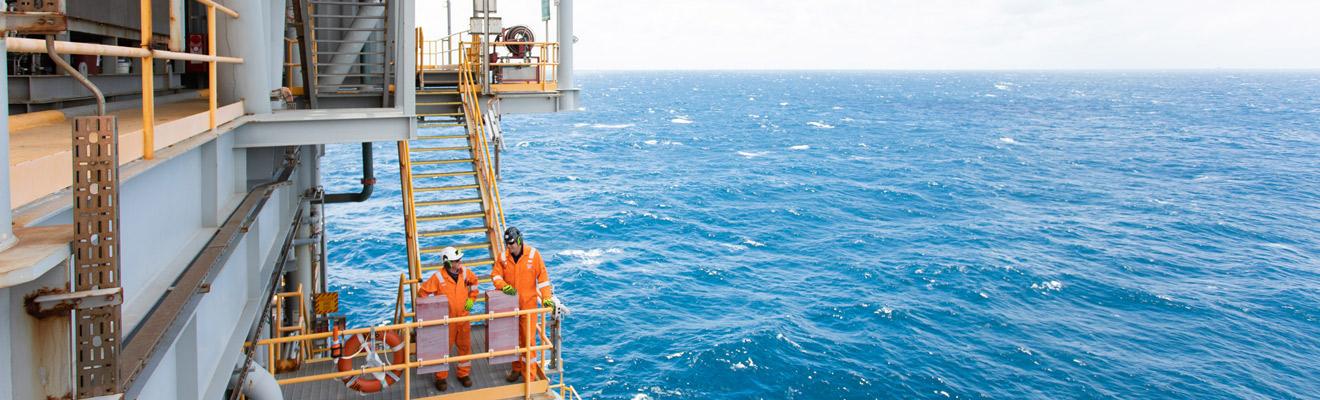 Exxon Mobil facility in the ocean