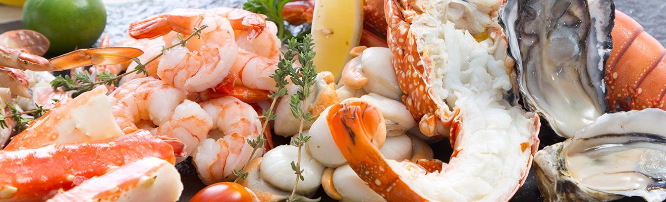 Platter of fresh seafood