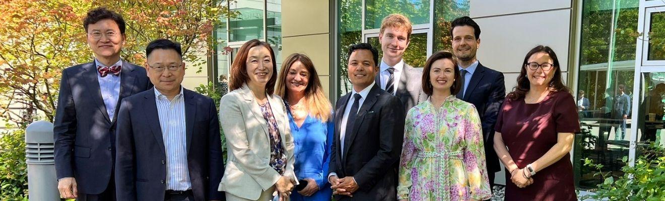 International Network of AI Safety Institutes meeting attendees pose for a photo