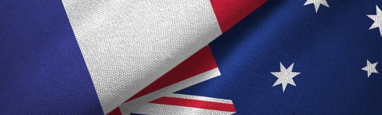 Image of the Australian and French flags