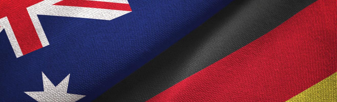 Image of the Australian and German flags