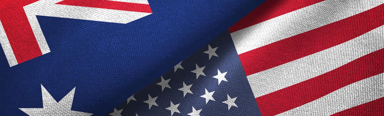 Image showing the flags of Australia and United States.  