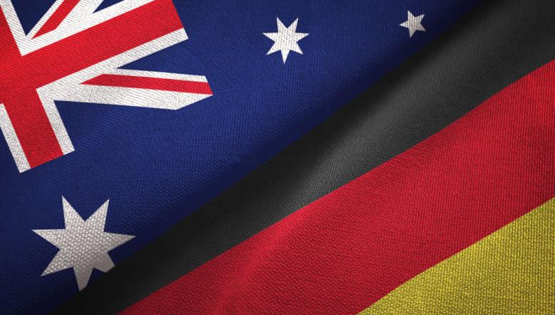 Image of the Australian and German flags