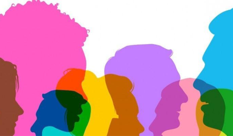 Illustration representing diverse people