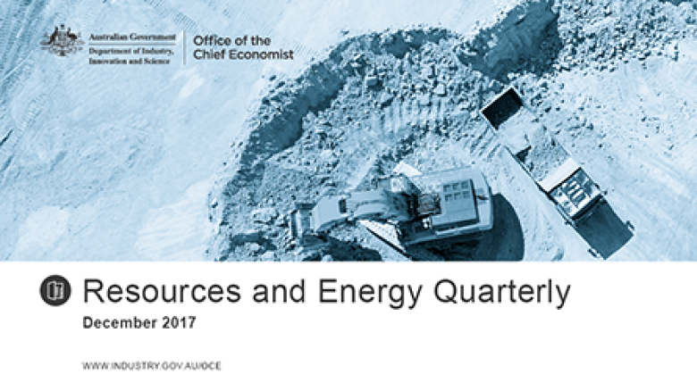 Resources and Energy Quarterly publication cover December 2017 Resources and Energy Quarterly publication cover December 2017