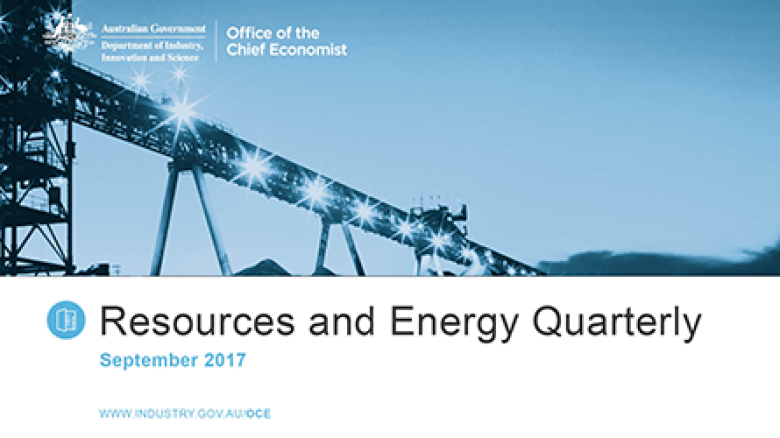 Resources and Energy Quarterly publication cover September 2017