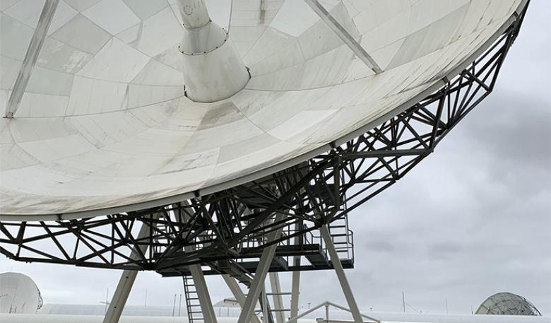 Close up of antenna at the Perth International Telecommunications Centre. Close up of antenna at the Perth International Telecommunications Centre.
