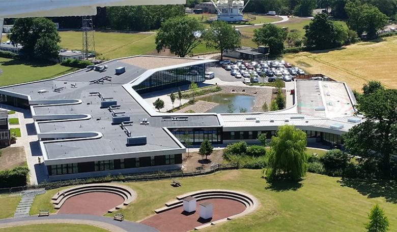 Aerial photo of the SKA office