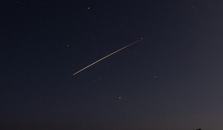 A fireball in the night sky