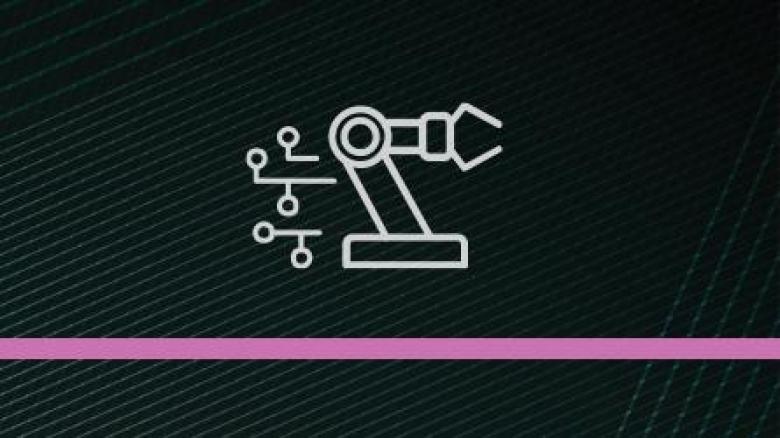 Decorative illustration representing precision manufacturing equipment.