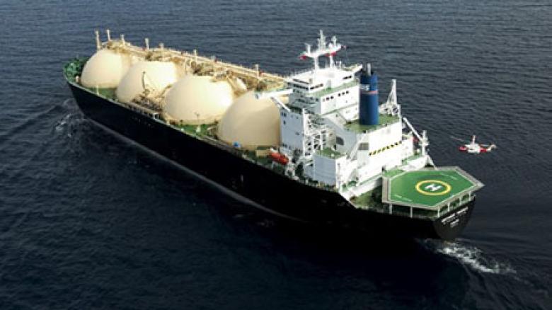 Tanker ship in the ocean
