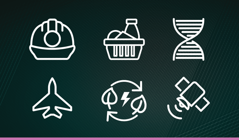 6 icons for 6 national priority areas.