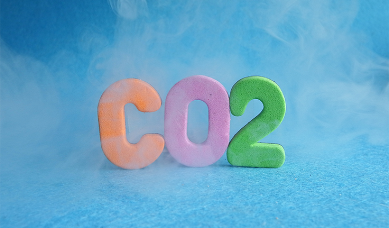 Image representing CO2 with letters and numbers