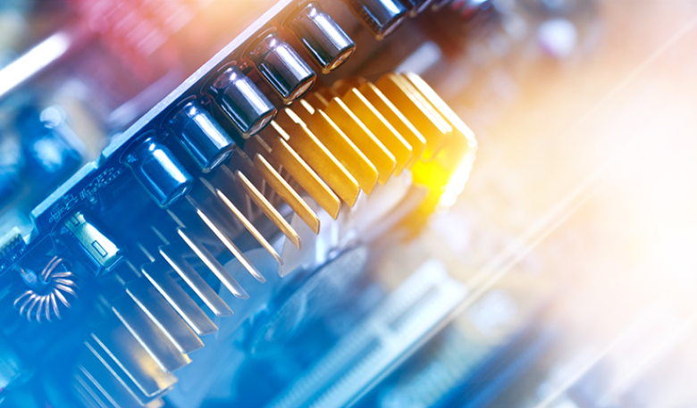 Close-up photo of an electronic device made from critical minerals