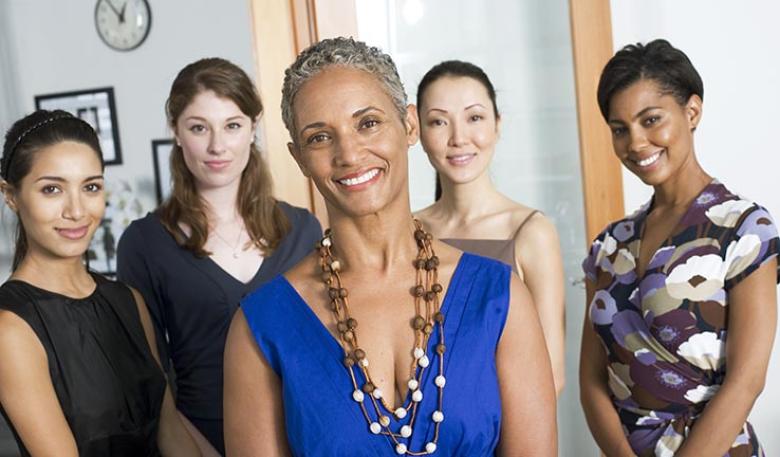 Business women of diverse backgrounds. Business women of diverse backgrounds.