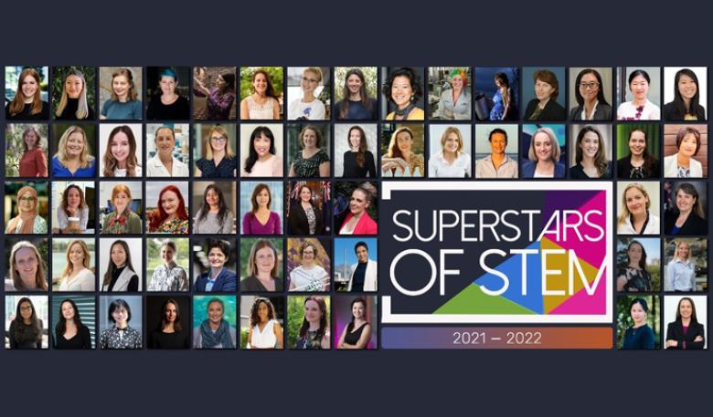 A collage of the Superstars of STEM for 2021 to 2022