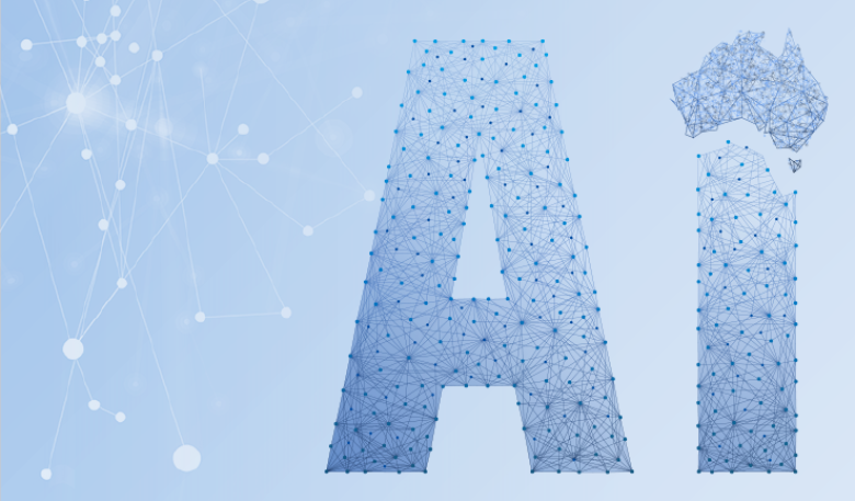 Visualisation of the letters AI