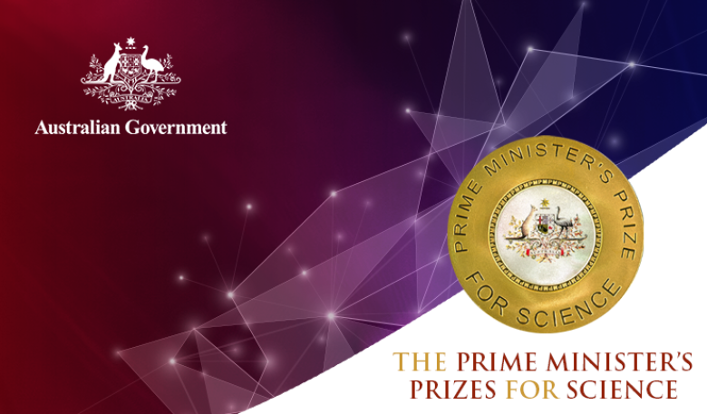 Prime Minister’s Prizes for Science decorative image and logo