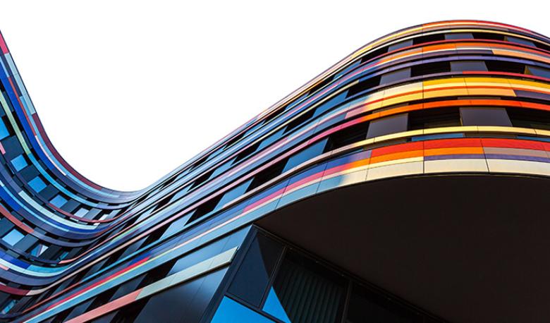Decorative image showing the exterior of a building